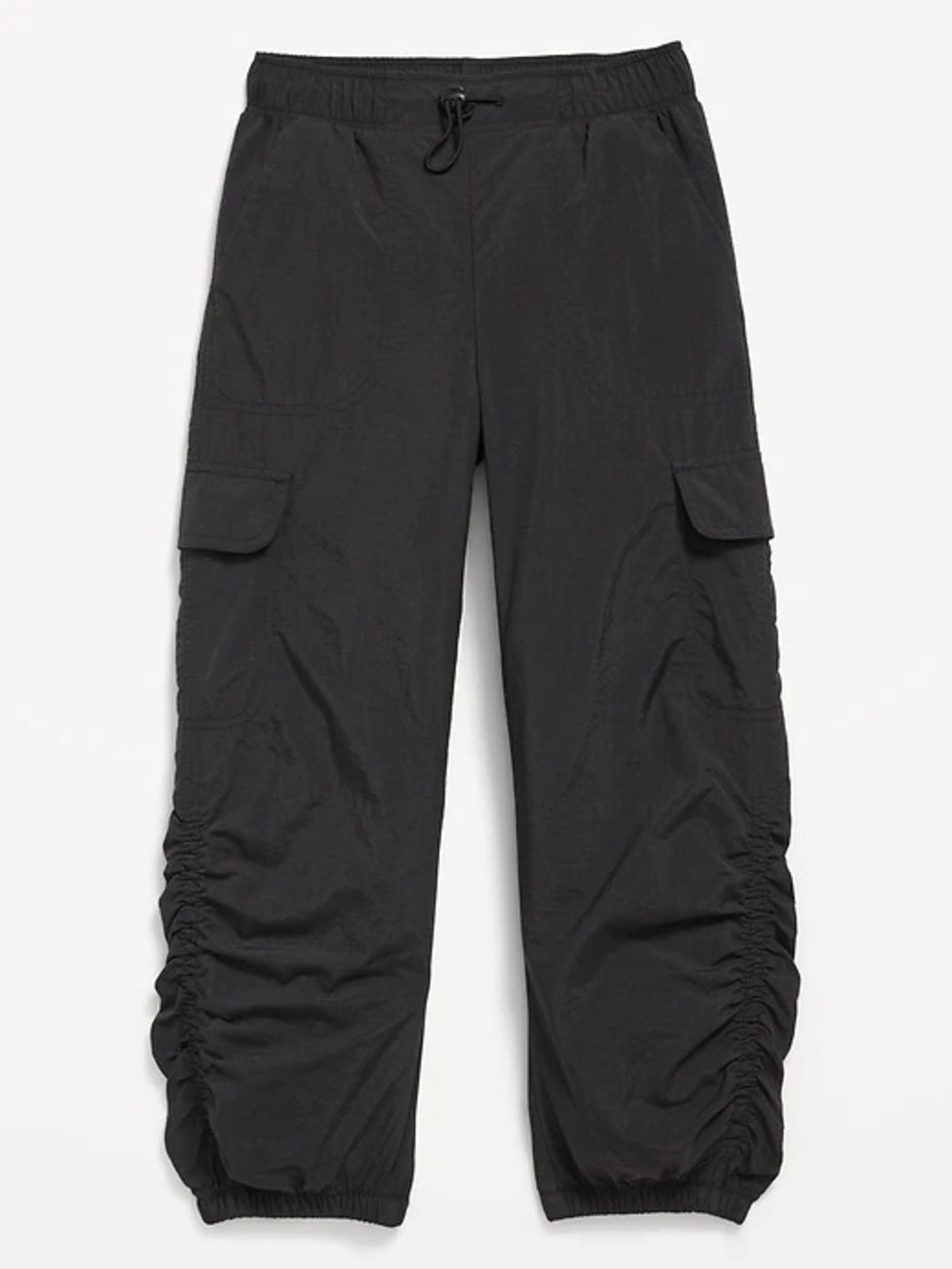 NWT Old Navy High-Waisted Side Ruched Cargo Parachute Joggers, Sz M